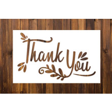 OBUY Dank u herbruikbare stencil Airbrush schilderij kunst DIY Home decor schroot boeken album ambachten (3.9? 5.9?)