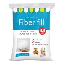 BUTUZE 250g/8.8oz Polyfill Vulling, (2.1oz-4.4lb) Wit Premium Fiberfill voor Knutselen, Hoge Veerkracht
