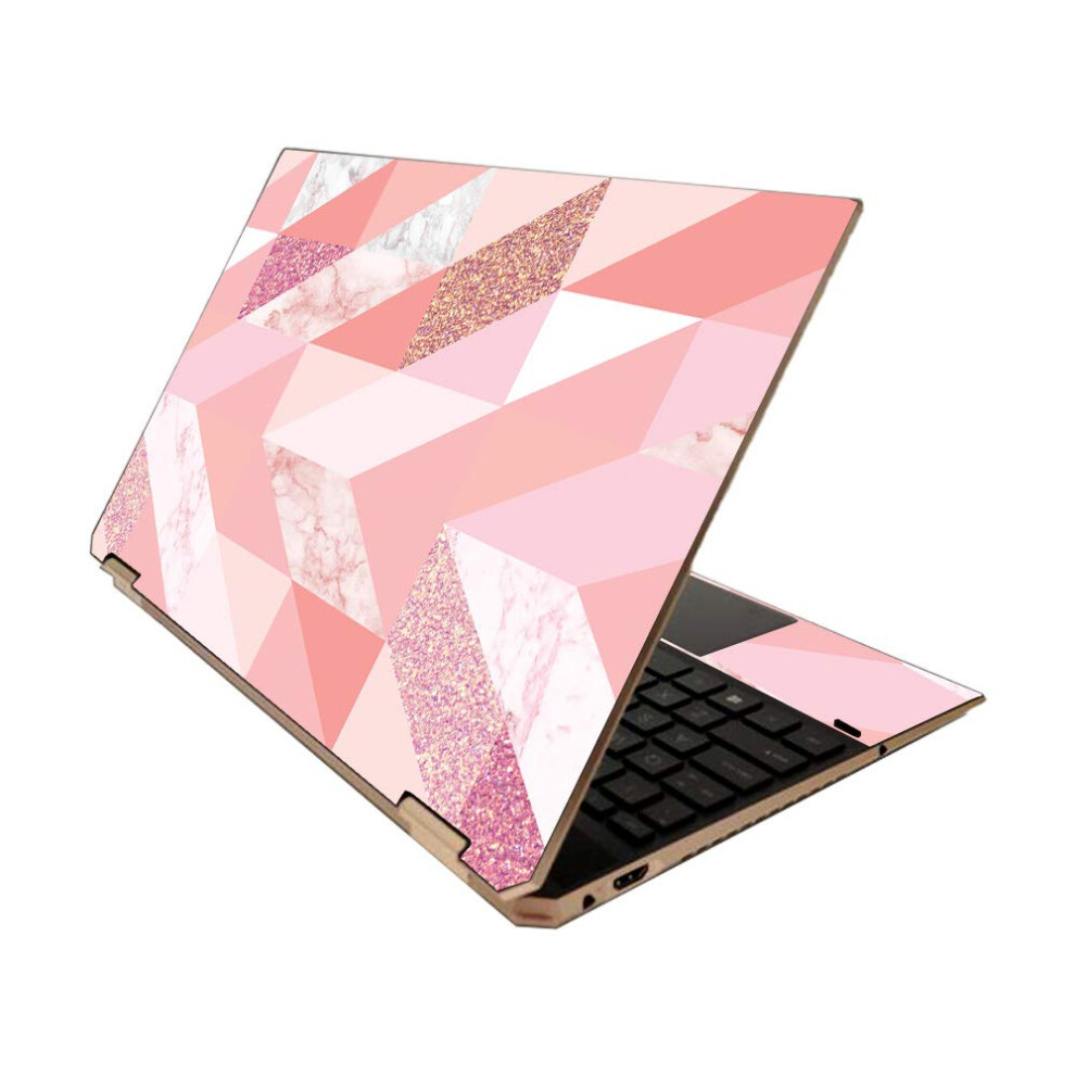 Mightyskins Skin For Hp Spectre X360 15"""" (2020) - Rose Pattern | Protective Durable And Unique Vinyl Decal Wrap Cover | Easy To Apply Remove Gold 705675538185