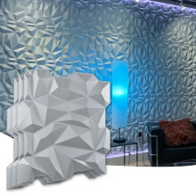 Art3d 19,7"" x 19,7"""" (paket med 12) Vggpanel 3D Diamond Grey