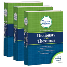 Merriam-Webster Merriam-Webster's Dictionary and Thesaurus Mass-Market Broch 2020 Copyright Pack de 3