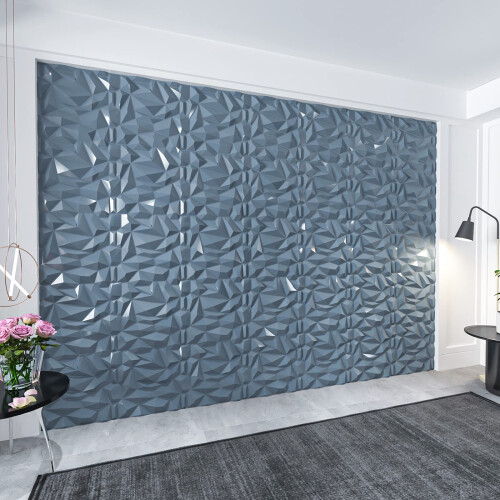 Art3d 19,7"""" x 19,7"" (12 kpl) seinpaneeli 3D Diamond Grey 1