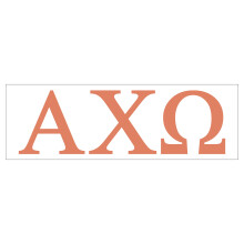 Pro-Graphx Alpha Chi Omega Sorority greca adesivo decalcomania alto 2,5 pollici corallo