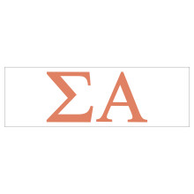 Pro-Graphx Sigma Alpha Greek Sorority adesivo decalcomania alto 2,5 pollici corallo