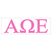 Pro-Graphx Alpha Omega Epsilon Greek Sorority adesivo adesivo alto 2,5 pollici rosa