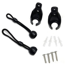 Lihopefe Universal Replacement Shade Bungee Kit til udvendige solsk?rme udend?rs/indend?rs rullegardiner (sort)