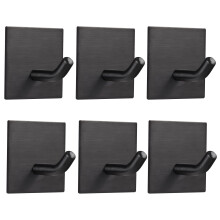 Heavy Duty Adhesive Hooks, Stick on Wall Adhesive Hangers, Strong Stainless Steel Holder, Self Adhesive Hooks for Kitchen Bathroom Home Door Towel