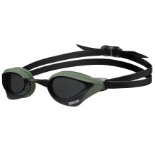 (Smoke-Army-Black) Occhialini Arena Cobra Core Swipe Anti Fog Swipe Tech Wide Vision Hydrodynamic Clear-Shark-Grigio