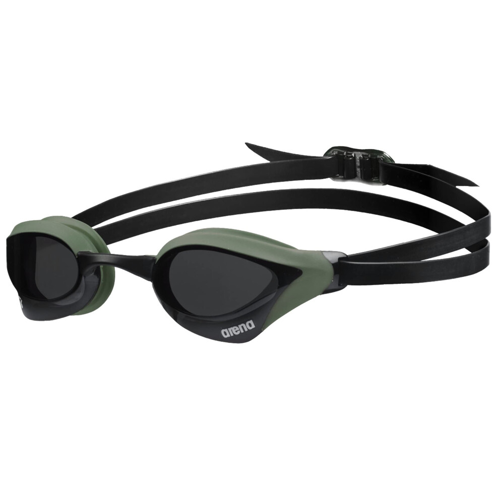 Arena Swimming Cobra Ultra Swipe Goggles (Smoke-Army-) Black