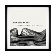 MCS 15x15 Inch Single Groove Record Album Frame, Black, 15 x 15 in