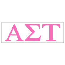 Pro-Graphx Alpha Sigma Tau Griekse vrouwenclub sticker sticker 2,5 inch hoog roze