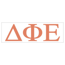 Pro-Graphx Delta Phi Epsilon Greek Sorority adesivo decalcomania alto 2,5 pollici corallo