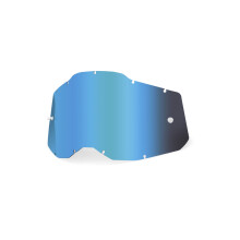 Lentille de rechange pour lunettes 100 % (miroir bleu/base fume) compatible Racecraft 2 Accuri 2 Strata 2
