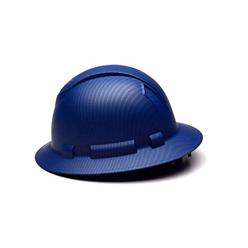 Pyramex Ridgeline Full Lim Hard Hat 4 Point Ratchet Matte Blue Pattern 2