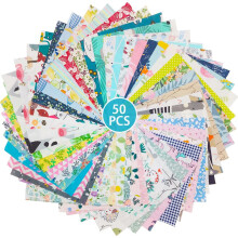 ZGXY Fabric 50 pcs/lot Top Cotton 8"""" x 8"""" (20cm x 20cm) Squares Patchwork Precut Multi-Color and Different Pattern for Sewing Quilting Crafting