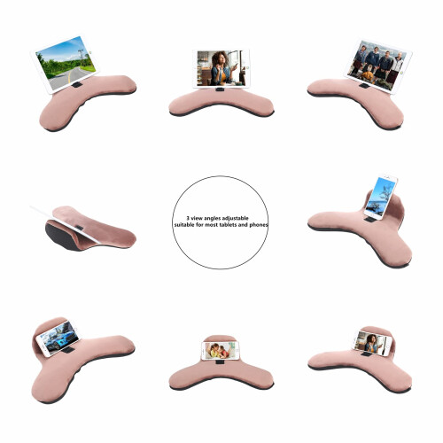 Morbido cuscino per iPad Telefoni e tablet multi-angolo Cuscino per grembo Supporto universale per iPad Tablet Supporto per lettura Supporto per 1