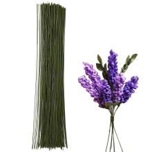 BEADNOVA blomstertr?d 200 stk. 22 gauge falske blomsterst?ngler Gr?n blomstertr?d til blomsterarrangement Blomsterhandler DIY buket (m?rkegr?n 20