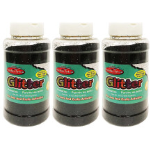 Creatieve Kunst Glitters, 1 lb. Fles, Zwart, Verpakking van 3