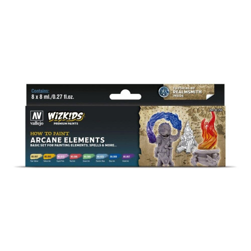 Vallejo VAL80258 Farb-Set WizKids Arcane Elements 8 x 8 ml Model Paint Diverse
