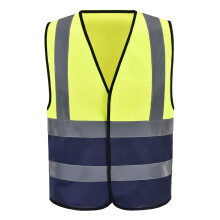 AYKRM 12 frg Hg synlighet dvs vst hi vis viz reflekterande skerhetsvstar fr mn (XS-8XL) (X-Large Yellow&Navy)