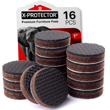Almohadillas antideslizantes para muebles 16 piezas X-Protector de 1"" - Pinzas para muebles de primera calidad! Patas de goma autoadhesivas para