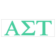 Pro-Graphx Alpha Sigma Tau greco Sorority adesivo decalcomania alto 2,5 pollici menta