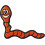 Woodword De Worm - 3.5" Geborduurde Strijkpatch 1