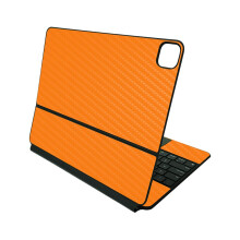 MightySkins Skin in fibra di carbonio compatibile con Apple Magic Keyboard per iPad Pro 12.9"""" (3a-6a generazione) - Arancione solido | Finitura