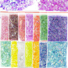 Bellelfin 14 Kleuren Hars Chunky Glitter Flakes Irreguliere Iriserende Sparkles Voor Epoxy/Tumblers/Slime