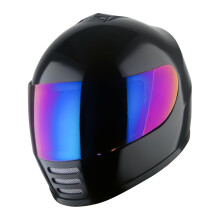 WOW Motorcykel Helansiktshjlm Street Bike BMX MX Youth Kids Glossy Black