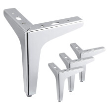 Kyuionty 6 Inch Metal Furniture Legs, Set of 4 Furniture Legs Modern Metal Furniture Sofa Legs for Cabinet Couch Sofa Table Cupboard, Triangle Furnitu
