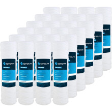 SpiroPure SP-CW0.5 10x2.5 0.5 mikron strengviklet polypropylen sediment vandfilterpatron SWC-25-10-0.5 (etui af 24)