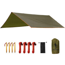 FREE SOLDIER Waterdichte draagbare tarp Multifunctionele buitenkamperen Reizende luifel Backpacken Tarp Shelter Regenzeilen (Simplify Brown 10?10.5ft