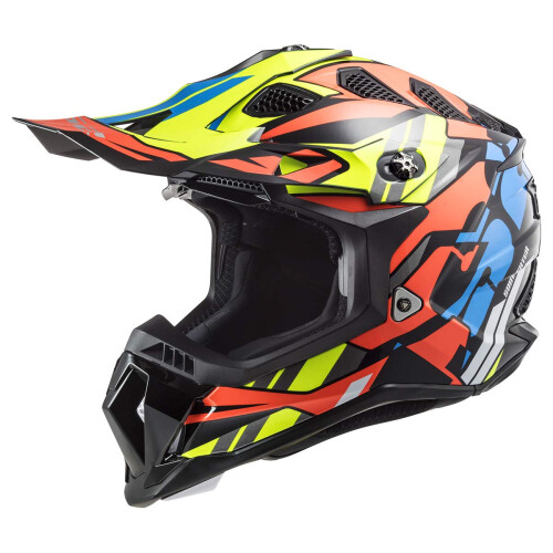 Casco LS2 MX-Off Road Subverter Evo (Rascal Gloss Black Fluo Orange - 2X-Large)