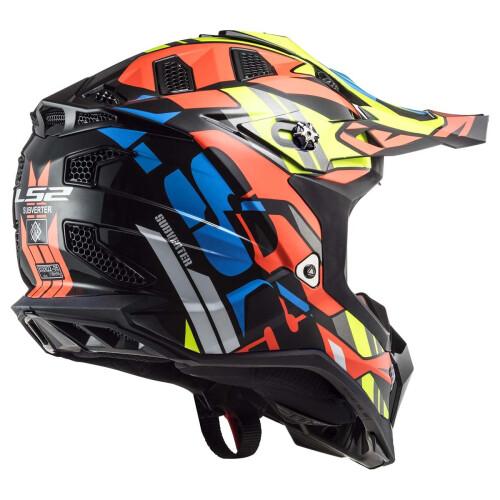 Casco LS2 MX-Off Road Subverter Evo (Rascal Gloss Black Fluo Orange - 2X-Large) 2