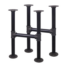 Niubid ensemble de pieds de Table industriels de 16 pouces, 2 pices, tuyaux mtalliques en acier gris, meubles Vintage pour pieds de Table bas