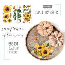 Prima Marketing Re-Design Decor Transfers 6"X12" 3/Sheets-Sunflower Afternoon RE653491