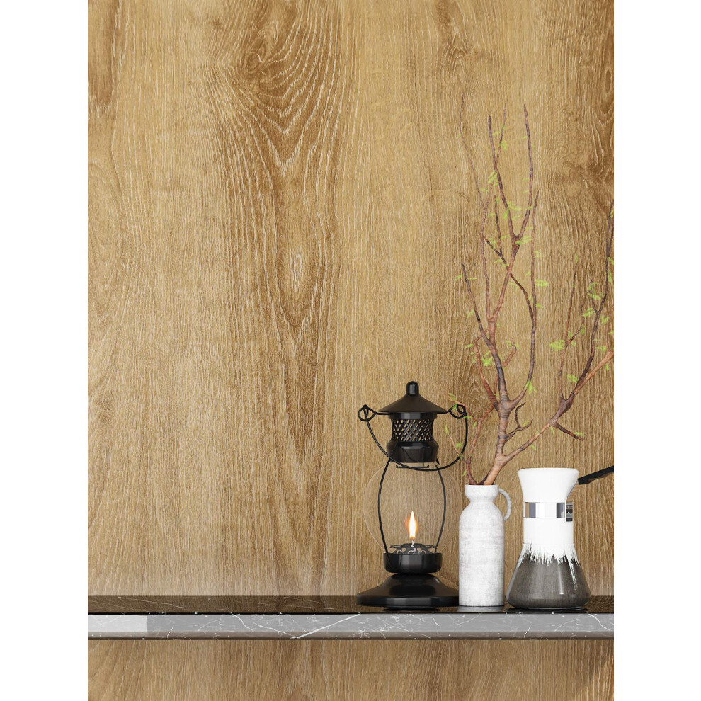 Funstick Thick Brown Wood Contact Paper Wood Wallpaper Peel And Stick Wood Wallpaper Rustic Wood Grain Self Adhesive Removable Wall Paper Vinyl Roll F 016071779523