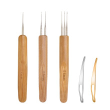 5 Pieces Dreadlock Crochet Hook Tool Kit Braid Hair Dreadlocks Needle