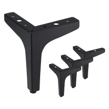 Kyuionty Set of 4 Furniture Legs 6 Inch Modern Metal Furniture Sofa Legs for Cabinet Couch Sofa Table Cupboard Triangle Furniture Feet DIY Replacem