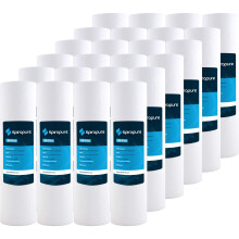 SpiroPure SP-P10 10x2,5 10 mikron spundet smeltebl?st polypropylen sediment vandfilterpatron SDC-25-1010 (etui med 24)