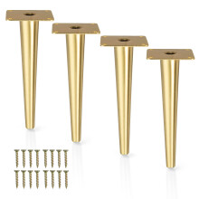 Ilyapa Pied de Meuble Conique en Mtal - Ensemble de 4 Pieds de Meubles de Remplacement Coniques de 8 Pouces Dors pour Canaps Chaises Tables