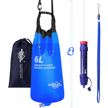 Membrane Solutions Filtre eau par gravit Pro 6 L Certifi NSF/ANSI 42&372&401 Purificateur d'eau polyvalent de 0,1 m Camping avec sangle d'arb