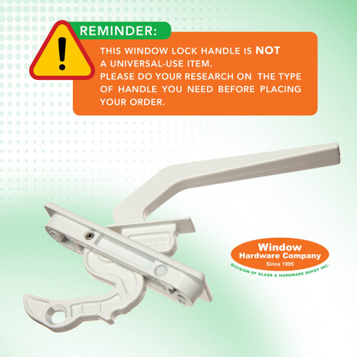 Window Hardware Co - Double Dent Sash Lock (Comes with Screws White) 1
