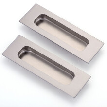 Lpraer 2-Pack Deurhandgreep 4.75" Ingebouwde Vingerpull Geborsteld Nikkel RVS Kastladeknop voor Keuken