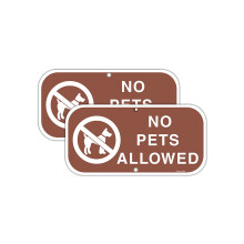 Schild Keine Haustiere erlaubt von Yuntarda, Schild Keine Hunde erlaubt, 30,5 x 15,2 cm, 40 mm, rostfreies Aluminium, langlebig, wetterbestn