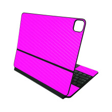 MightySkins Skin in fibra di carbonio compatibile con Apple Magic Keyboard per iPad Pro 12.9"""" (3a-6a generazione) - Rosa caldo solido | Finitura