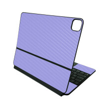 MightySkins Skin in fibra di carbonio compatibile con Apple Magic Keyboard per iPad Pro 12.9"""" (3a-6a generazione) - Lavanda solida | Finitura pr