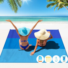 Famstar Stranddeken Extra Groot 10'X 9', Waterdicht Zandvrij Voor 2-8 Volwassenen