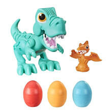F1504FF2 Rex Dino Crew Gluttonous Tyrannosaurus, Toy for Children from 3 Years with Fun Dinosaur Sounds and 3 Eggs of 70 g, Single, Multi Colour